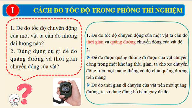 Thực hành Đo tốc độ của vật chuyển động