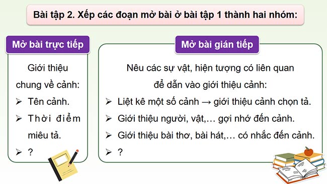 PowerPoint Tiếng Việt 5 Viết đoạn mở bài cho bài văn tả phong cảnh