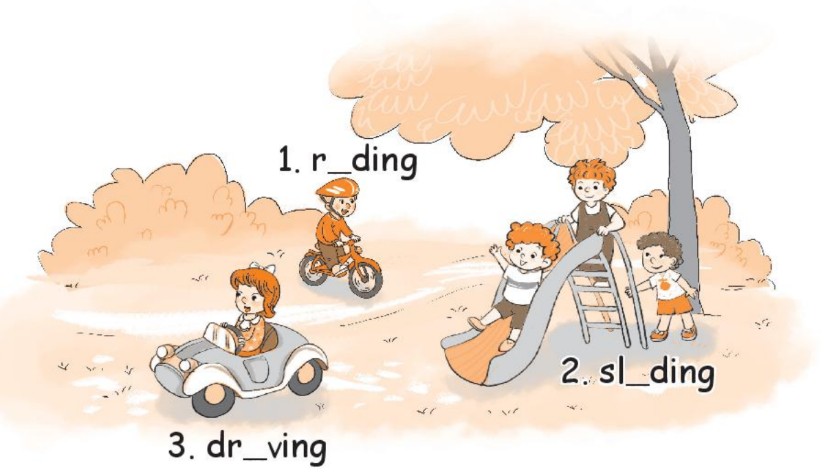 Sách bài tập Tiếng Anh lớp 2 Unit 11 In the playground