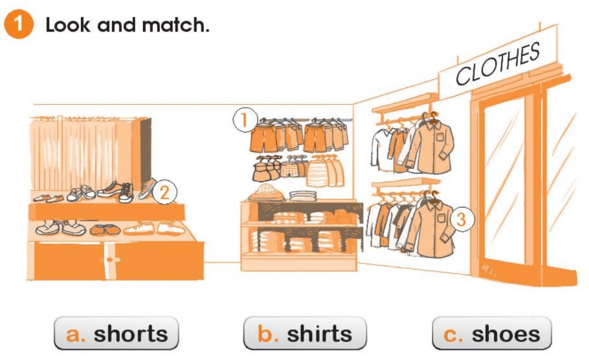 Sách bài tập Tiếng Anh lớp 2 Unit 15 In the clothes shop