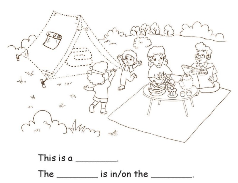 Sách bài tập Tiếng Anh lớp 2 Unit 16 At the campsite