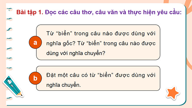 PowerPoint Tiếng Việt 5 Luyện tập về từ đa nghĩa
