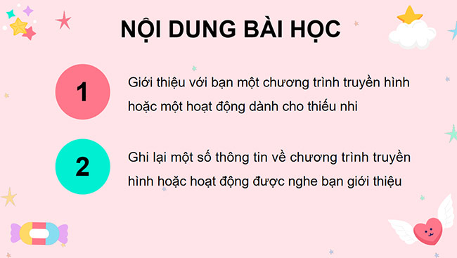 PowerPoint Tiếng Việt 5 Giới thiệu một chương trình truyền hình hoặc một hoạt động dành cho thiếu nhi