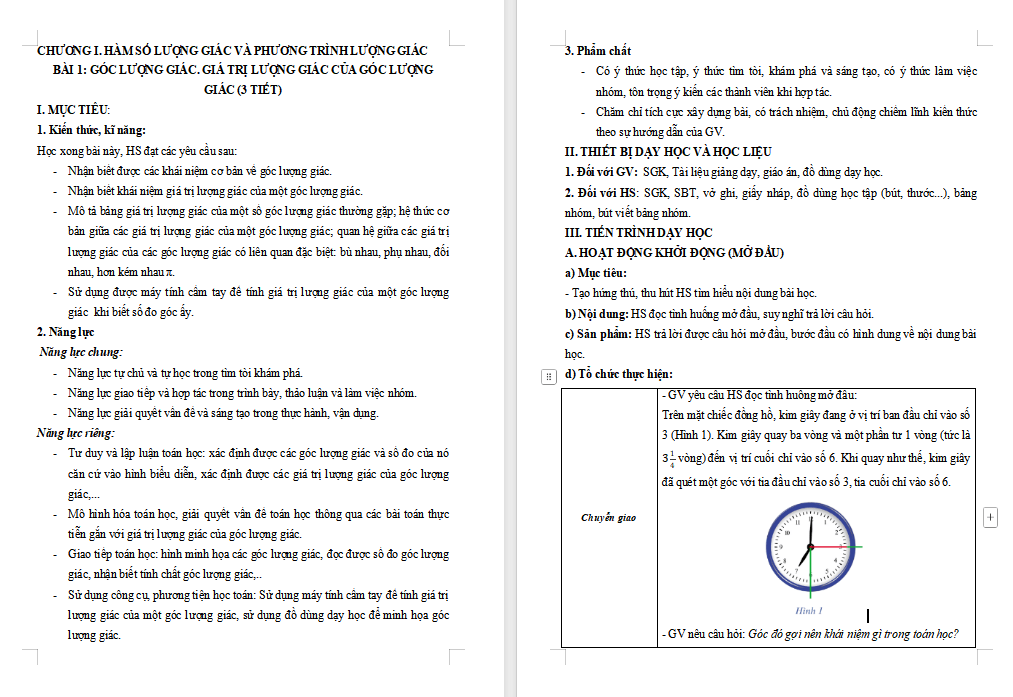 Góc lượng giác Giá trị lượng giác của góc lượng giác