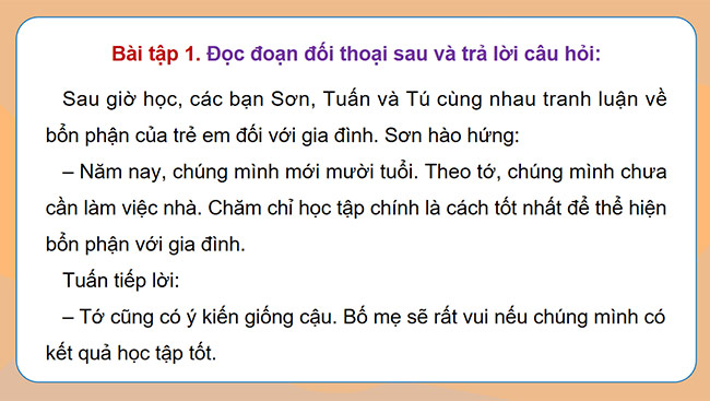 PowerPoint Tiếng Việt 5 Tranh luận theo chủ đề Bổn phận của trẻ em