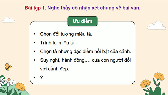 PowerPoint Tiếng Việt 5 Trả bài văn tả phong cảnh (Bài viết số 2)