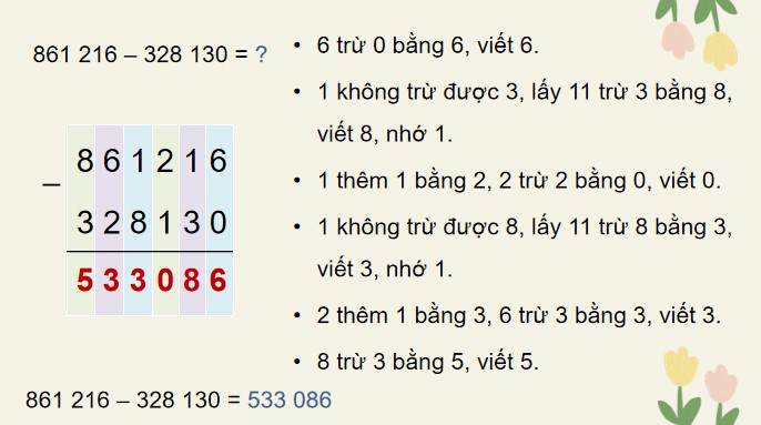 PowerPoint Toán 4 Bài 41: Phép trừ các số tự nhiên