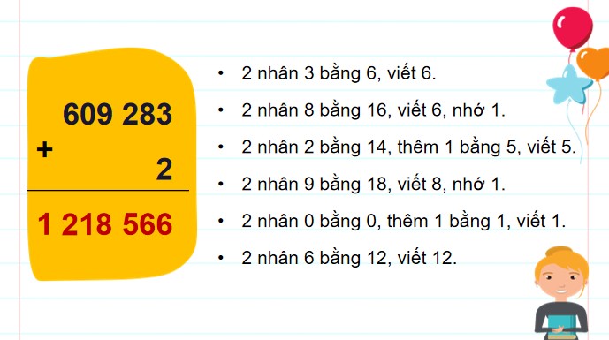 PowerPoint Toán 4 Bài 44: Nhân với số có một chữ số