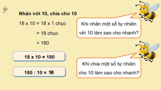PowerPoint Toán 4 Bài 45: Nhân với 10,100,1000,… Chia cho 10,100,1000,…