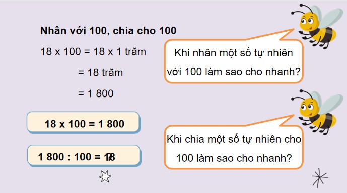 PowerPoint Toán 4 Bài 45: Nhân với 10,100,1000,… Chia cho 10,100,1000,…