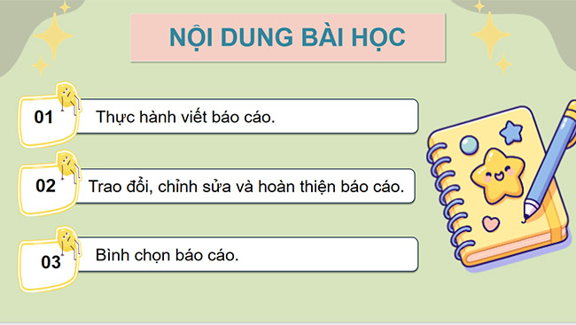 PowerPoint Tiếng Việt 5 Luyện tập viết báo cáo công việc