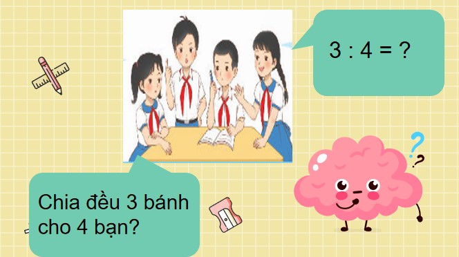 PowerPoint Toán 4 Bài 61: Phân số và phép chia số tự nhiên