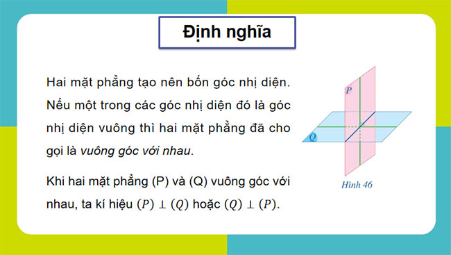 Hai mặt phẳng vuông góc