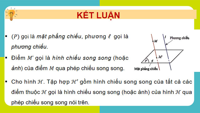 Phép chiếu song song Hình biểu diễn của một hình không gian