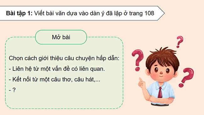 PowerPoint Tiếng Việt 5 Viết bài văn kể chuyện sáng tạo (Bài viết số 2)