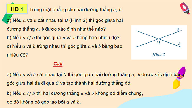 Hai đường thẳng vuông góc