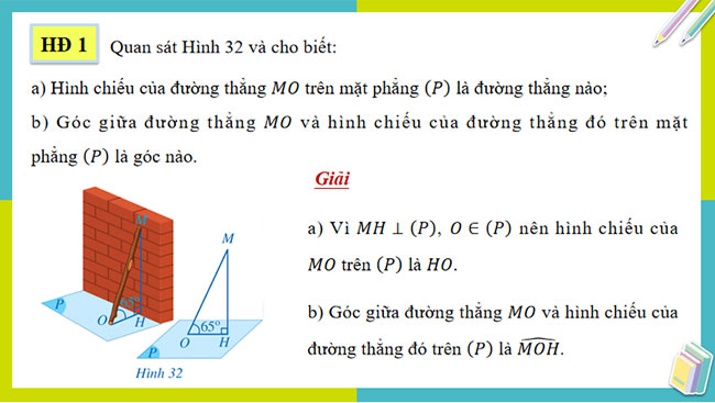 Góc giữa đường thẳng và mặt phẳng Góc nhị diện