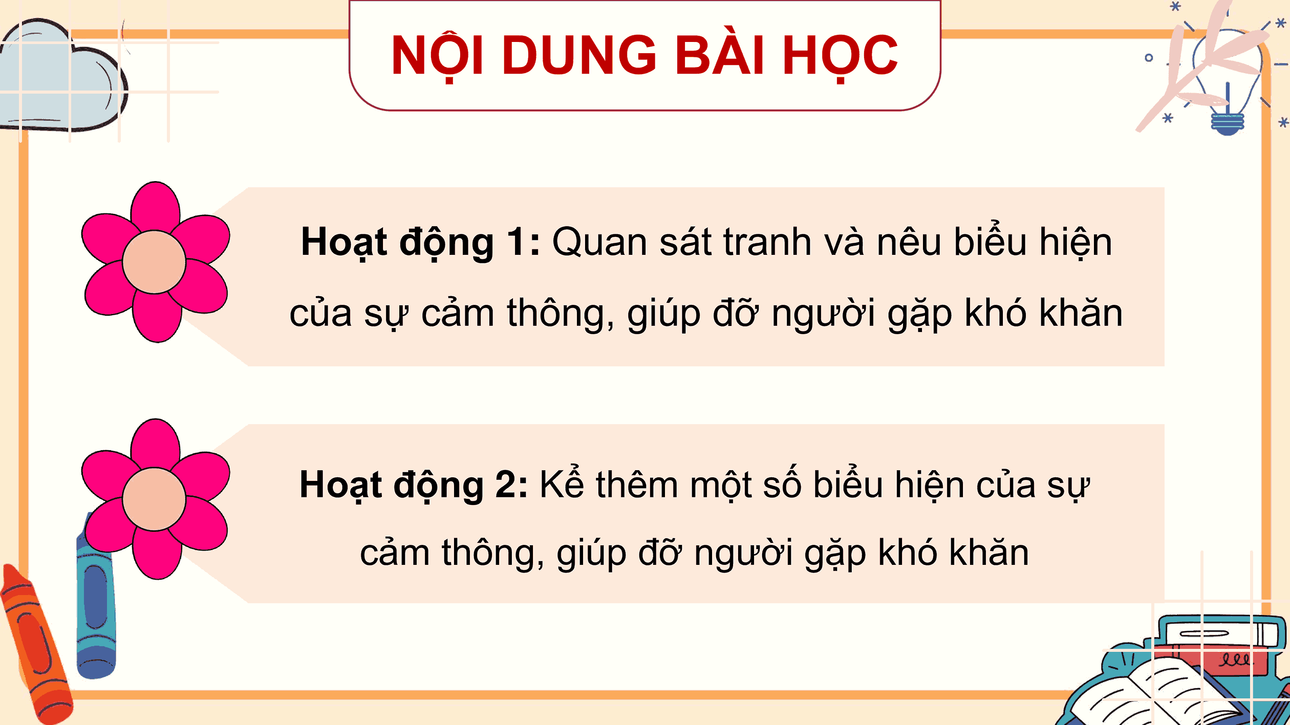 Bài 3: Em cảm thông, giúp đỡ người gặp khó khăn