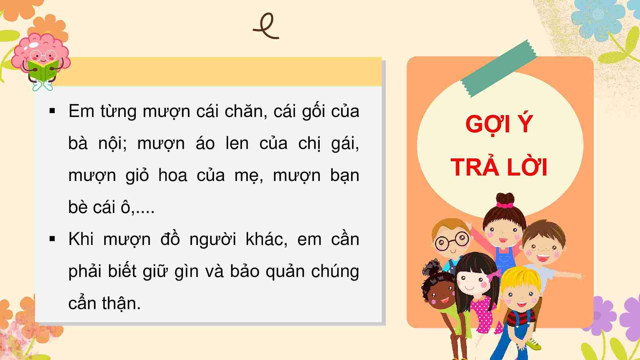 Bài 6: Em tôn trọng tài sản của người khác