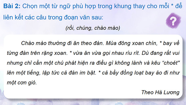 PowerPoint Tiếng Việt 5 Luyện tập về liên kết câu trong đoạn văn