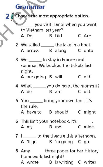 Tiếng Anh 6 Review Units 1 - 6 trang 118 119