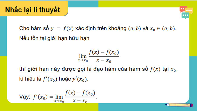Các quy tắc tính đạo hàm
