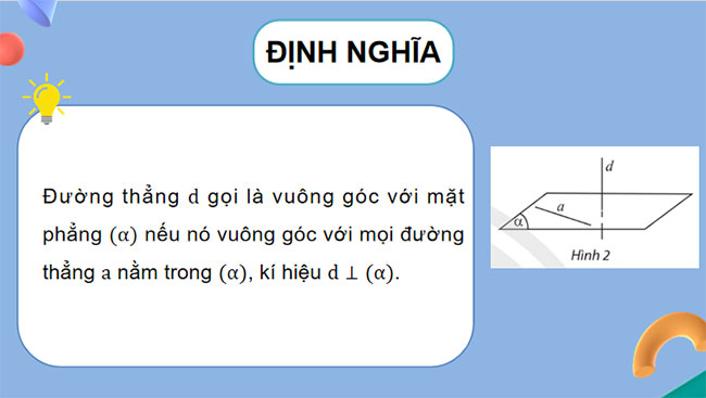 Đường thẳng vuông góc với mặt phẳng