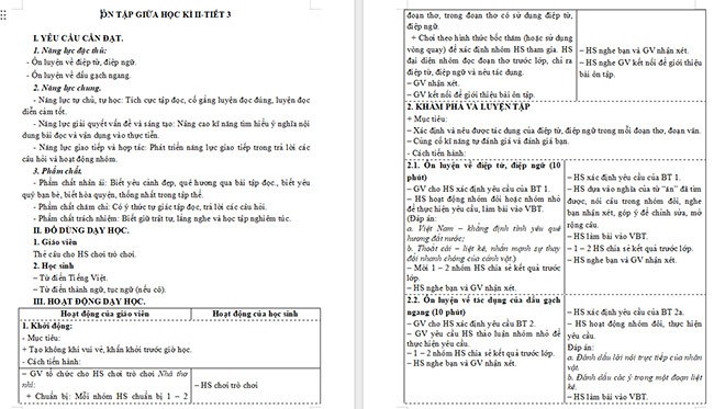 Giáo án Tiếng Việt 5 Ôn tập giữa học kì II (Tiết 3)