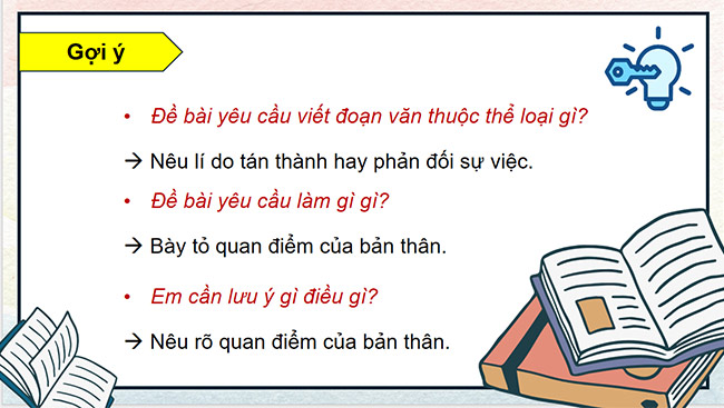 PowerPoint Tiếng Việt 5 Viết đoạn văn nêu lí do tán thành hoặc phản đối một hiện tượng, sự việc (Bài viết số 1)