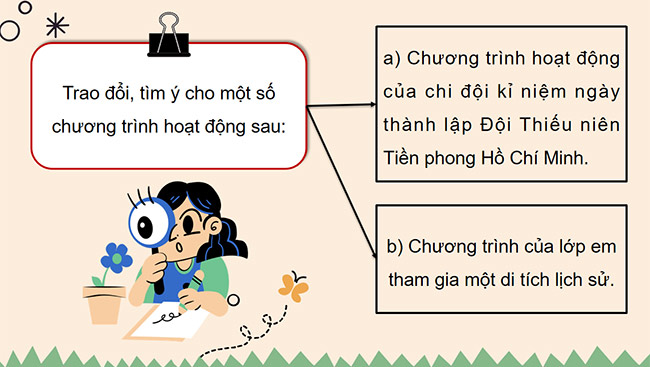 PowerPoint Tiếng Việt 5 Viết chương trình hoạt động (Cách viết)