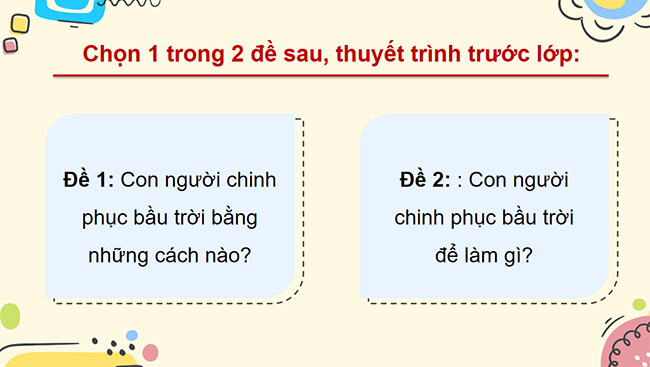 PowerPoint Tiếng Việt 5 Trao đổi Chinh phục bầu trời
