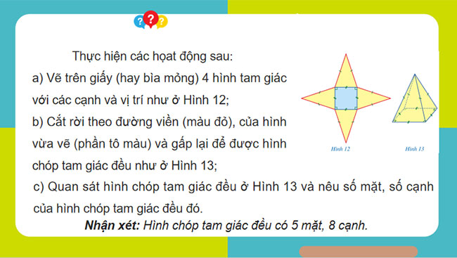 Giáo án PowerPoint Toán 8 Bài 2: Hình chóp tứ giác đều