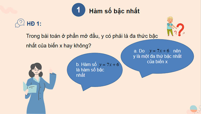 Giáo án PowerPoint Toán 8 Bài 3: Hàm số bậc nhất y = ax + b