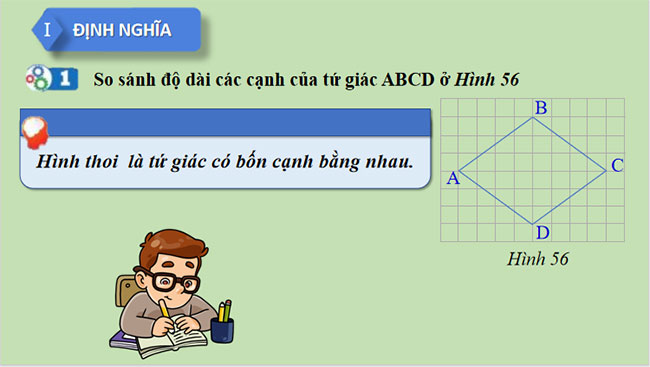 Giáo án PowerPoint Toán 8 Bài 6: Hình thoi
