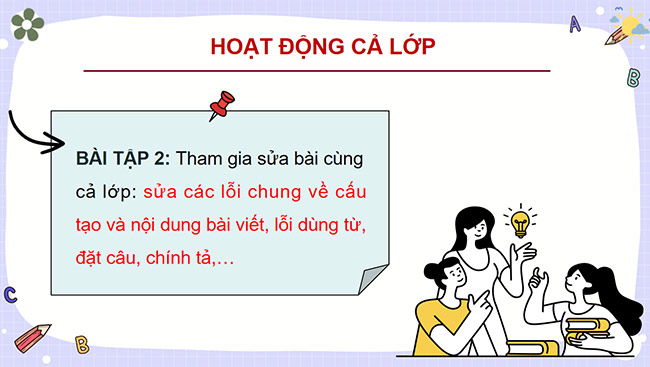 PowerPoint Tiếng Việt 5 Trả bài viết chương trình hoạt động
