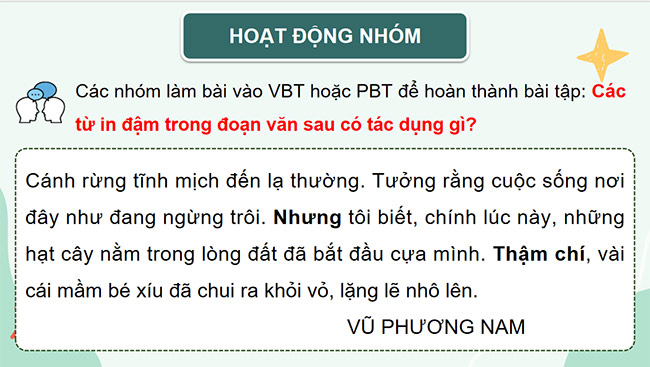 PowerPoint Tiếng Việt 5 Liên kết câu bằng từ ngữ nối