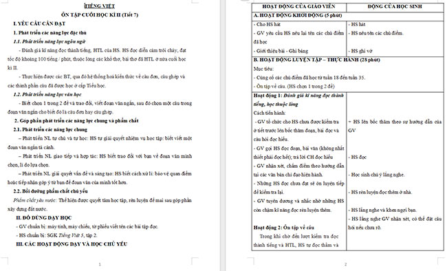 Giáo án Tiếng Việt 5 Ôn tập cuối năm học (Tiết 7)