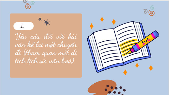 Giáo án PowerPoint Ngữ văn 8 Bài 1: Viết bài văn kể lại một chuyến đi