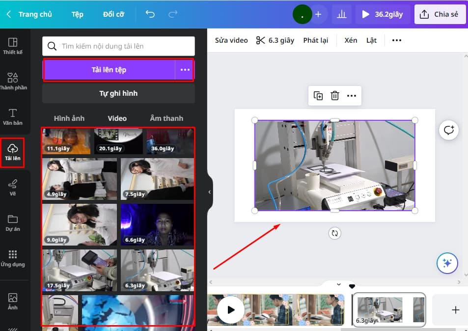Cách chèn video vào Canva