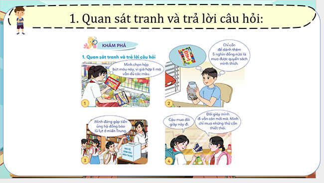 PowerPoint Đạo đức 5 Em nhận biết việc sử dụng tiền hợp lí