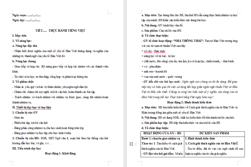 Ngữ văn 8 Bài 4: Thực hành tiếng Việt trang 84