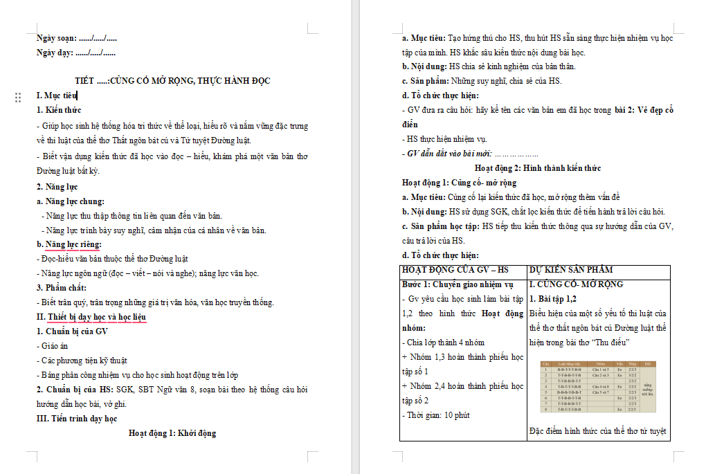 Giáo án PowerPoint Ngữ văn 8 Bài 2: Củng cố mở rộng