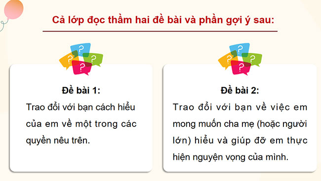 PowerPoint Tiếng Việt 5 Trao đổi Quyền của trẻ em