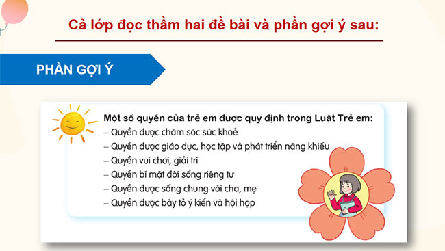 PowerPoint Tiếng Việt 5 Trao đổi Quyền của trẻ em