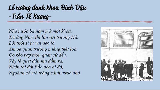 PowerPoint Ngữ văn 8 Bài 4 Lễ xướng danh khoa Đinh Dậu