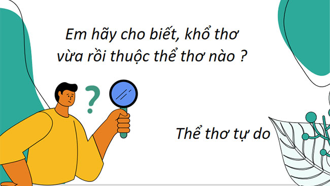 Giáo án Ngữ văn 8 Bài 7: Tập làm một bài thơ tự do