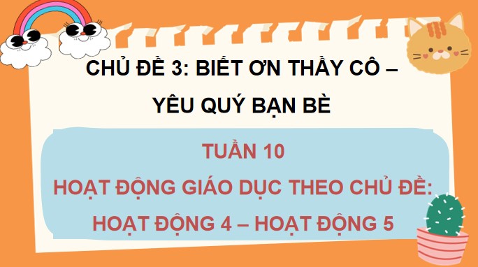 PowerPoint Hoạt động trải nghiệm 4 Tuần 10