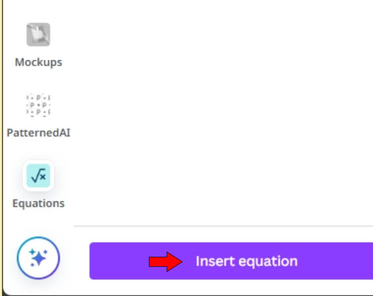 Insert equation