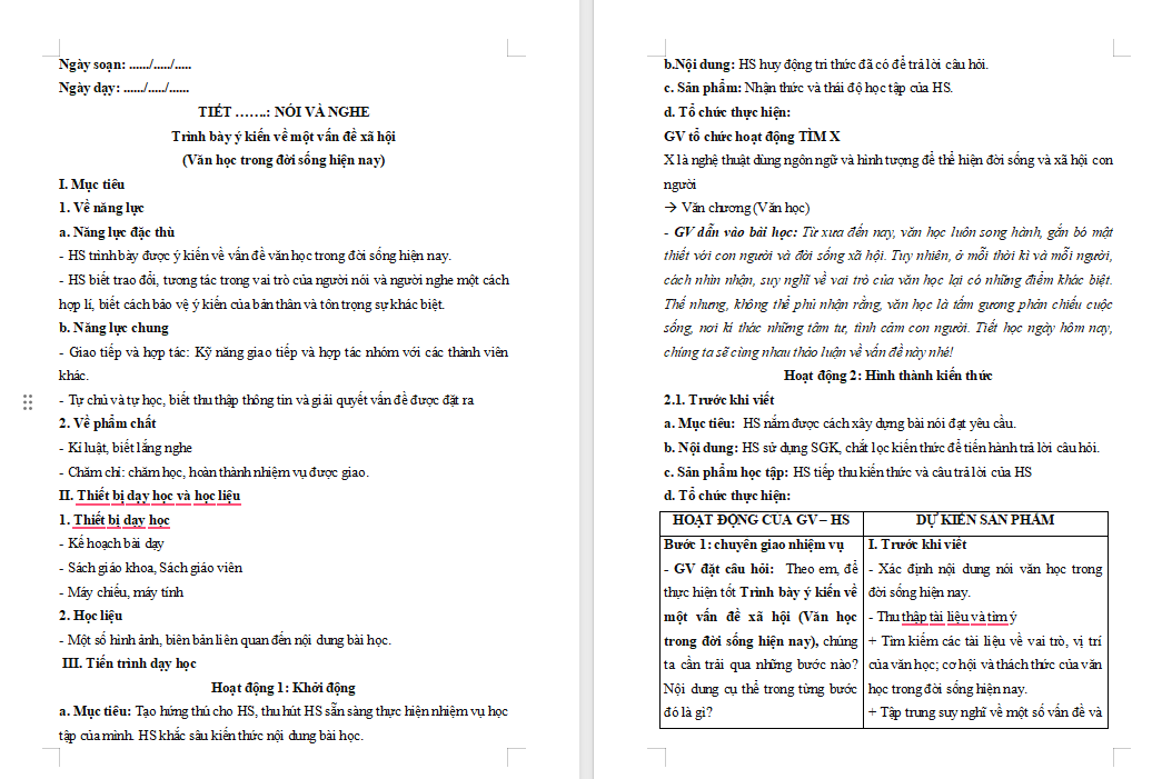 Trình bày ý kiến về một vấn đề xã hội