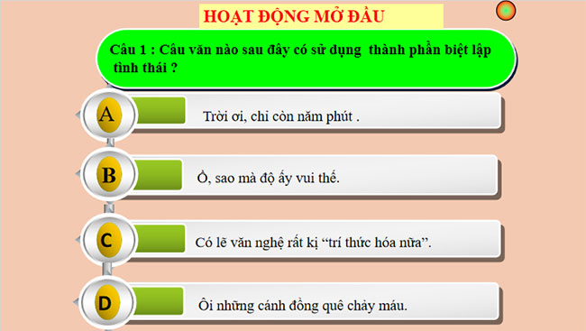 Giáo án PowerPoint Ngữ văn 8 Bài 8: Thực hành tiếng Việt trang 69
